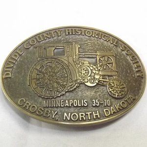 Divide County Historical Society Belt Buckle, Minneapolis 35-70